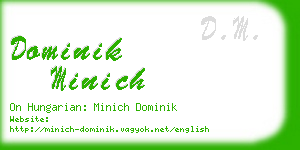dominik minich business card